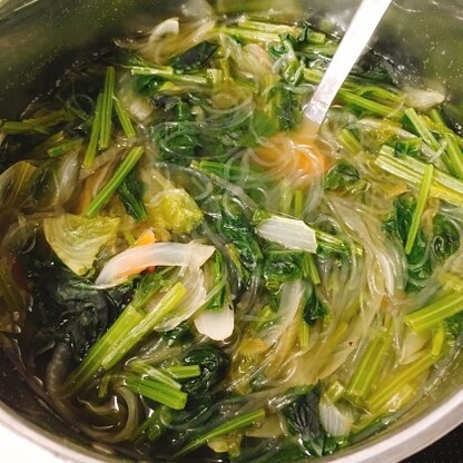 春雨スープ美味しかったです♡野菜たっぷりでヘルシーで良いですね♪